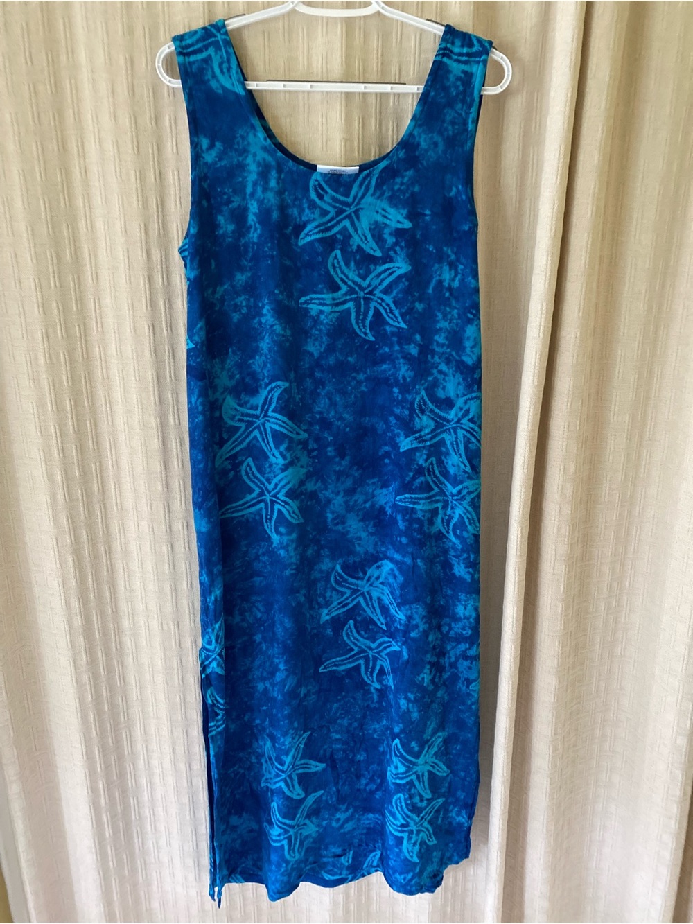 Blue Starfish Tank Maxi Dress (or Cover-up)